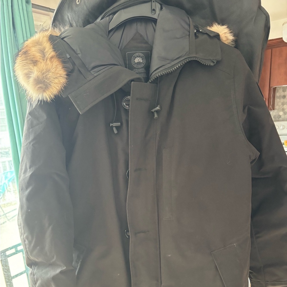 Navy Canada goose black label park label heritage